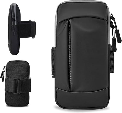 Phone Holder for Running Armband Cell Phone Holder iPhone 15 14 13 12 11 Pro Max Xs Xr X 8 7 Plus SE Mini Galaxy Ultra S24 Note Carrier Pouch, Exercise Workout Gym Sports Arm Band Bag Sleeve