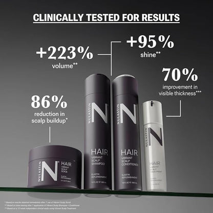 NULASTIN Vibrant Scalp Conditioner - Volumizing Hair Conditioner for Women & Men - Reduce Frizz & Breakage - Enhance Shine - Clinically Tested & Color-Safe - Silicone-Free & Vegan (10 Fl Oz)