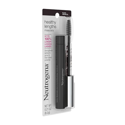 Neutrogena Healthy Lengths Mascara for Stronger, Longer Lashes, Clump-, Smudge- and Flake-Free Mascara with Olive Oil, Vitamin E and Rice Protein, Black/Brown 03,.21 oz