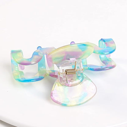 Jayongnee Multicolored Women's Hair Claw Clips - 5Pcs Large Claws for Thick and Thin Hair