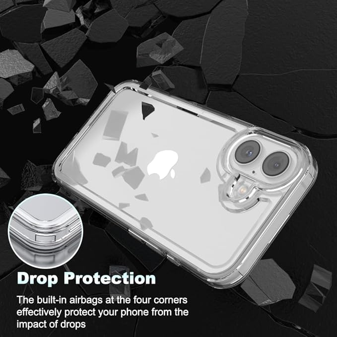 for iPhone 16 Clear Bumper Frame No-Back Case, Slim Fit Ultra-Light Anti-Yellowing Transparent Protection Heat Dissipation Phone Cover Case 6.1" 2024