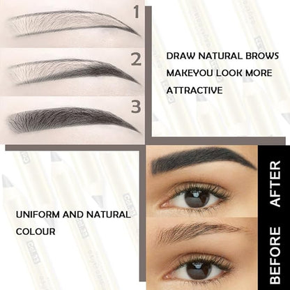 12 Pcs Black Pencils Set for Paint to Draw Eyebrows, Eyeliner, Eyelids, Hair, Beard,Etc. Daily Makeup (BLACK-12pcs)