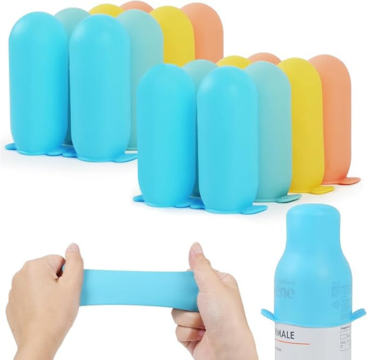 16 Pack Travel Essentials Silicone Bottle Covers,Accessories Luggage for Women Men,Travel Size Toiletries,Elastic Sleeves for Leak Proofing,Cruise Ship Essentials,Cruise Essentials 2024