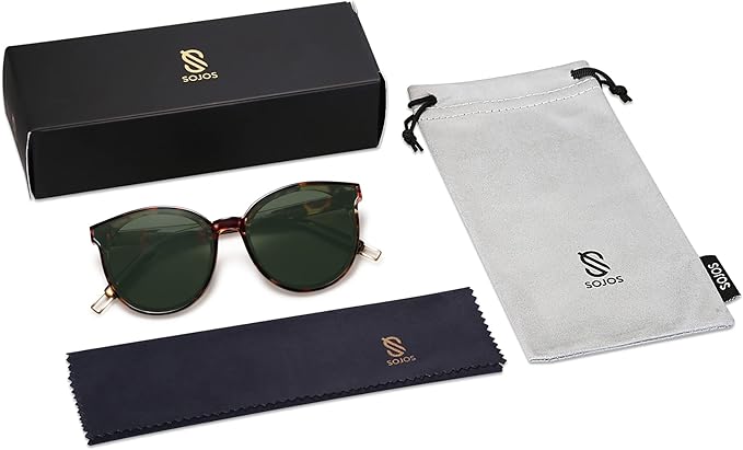 SOJOS Oversized Round Sunglasses for Women and Men