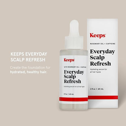 Keeps Everyday Scalp Serum - Hair Serum to Nourish, Condition & Exfoliate the Scalp - Caffeine, Rosemary Oil & Salicylic Acid for Hair Health- Hair Treatment Products for Men & Women