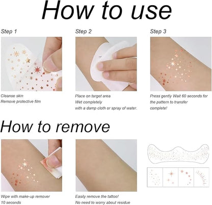 20PCS Glitter Freckles, Glitter Freckles Face Tattoo, Sparkle Freckles for Women and Kids, Cute Star Waterproof Silver Temporary Face Tattoos Glitter Glow Up Patches Makeup Patches (Silver)