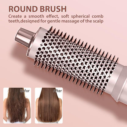 5 in 1 Hot Air Brush - Blow Dryer Brush & Air Curling Wrap Styler with Negative Ion Technology, Hair Dryer Brush for Drying, Curling, Straightening & Styling, Professional Hair Styling Tools