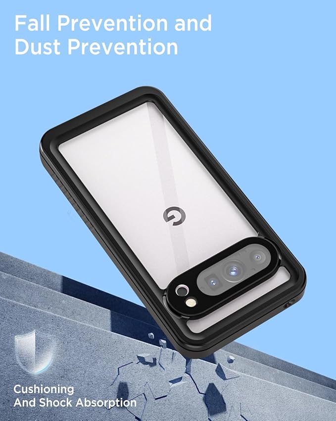 Miimall for Google Pixel 9 Pro Case Waterproof,[IP68 Waterproof &Dual-Layer Protection][Built-in Screen Protector&Camera Protector] Full Body RuggedShockproofWaterproofPhone Case for Pixel 9 Pro 6.3"