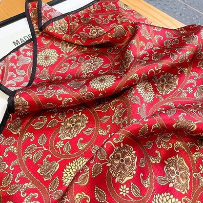 100% Pure Mulberry Silk Scarfs 26"x26" Square Scarf Women Neckerchief Headscarf hair scarf bandana Gift Packed
