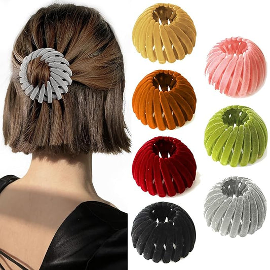 Birds Nest Hair Clip, Bird Nest Magic Hair Clip, Birds Nest Hair Clips for Women, Hair Accessories for Women Hair Bun Maker Ponytail Holders for Thick Thin Hair 7pcs