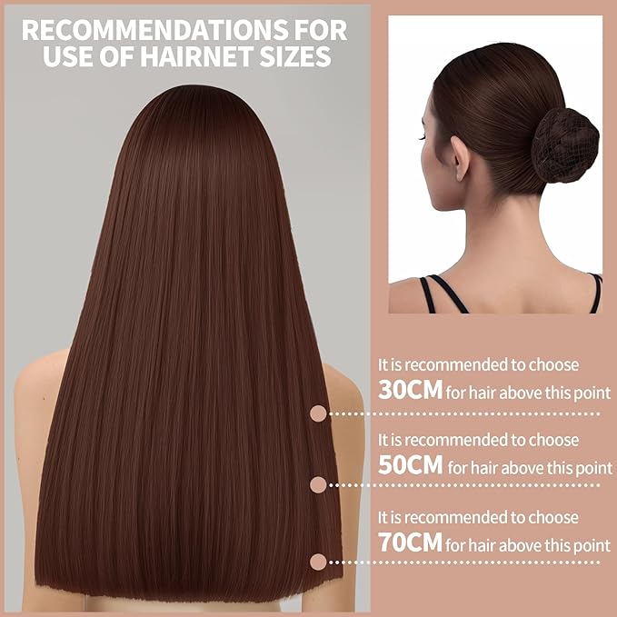 Teenitor Hair Accessories Hair Net Set, Includes 40pcs Invisible Hair Nets for Ballet Recital & 80pcs Bobby Pins for Bun Maker, Brown, 3 Size