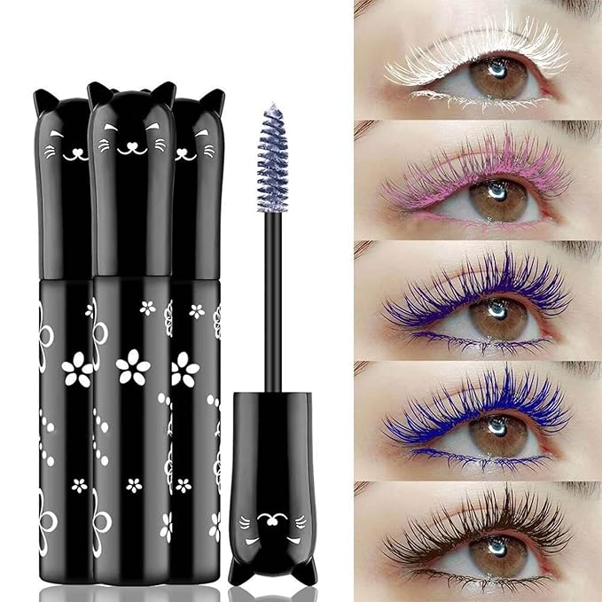 6 Colors Lashes Mascara Eyes Waterproof Fast Dry Eyelashes Curling Lengthening Makeup Eye Lengthening, Lifting, Curling Kit Gift Set