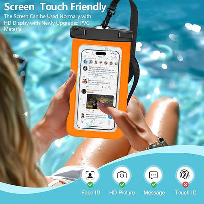 5 Pack Waterproof Phone Pouch IPX8 Universal Waterproof Case Dry Bag Phone Protector for iPhone 15 14 13 12 11 Pro Max Plus XS XR X 8 Galaxy S23 S22 S21 S20 Pixel Up to 7.5"(Multicolor 5)