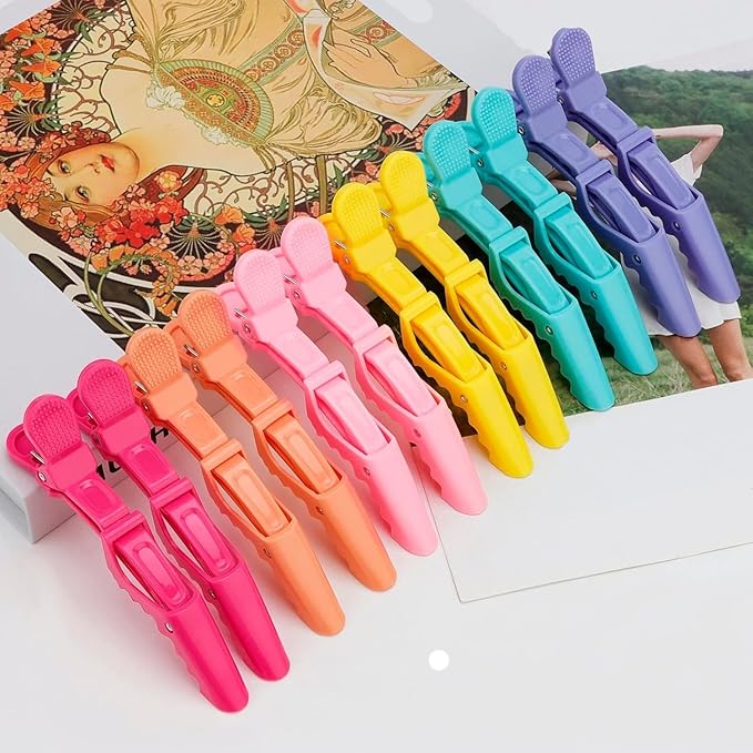 12Pcs Hair Clips for Styling Sectioning, Alligator Hair Clips for Hair Salon and Professional Use, Hair Styling Clips Accessories for Women (Style B)