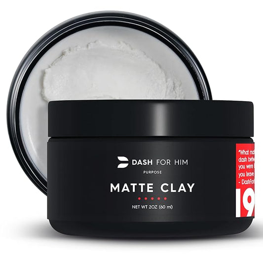 Matte Hair Clay – Medium to Strong Hold for Men – Natural Look, Scented, Non-Greasy – Travel Size Hair Styling Clay, 2 oz