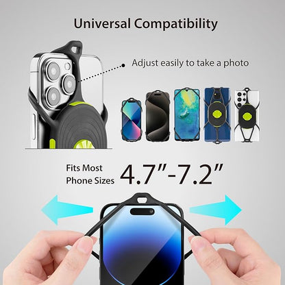 BONE Run Tie Connect Kit 2, Magnetic Running Phone Holder, Detachable & 360 Rotatable Sport Armband, Skin-Friendly Silicone Phone Carrier for Most Smartphones
