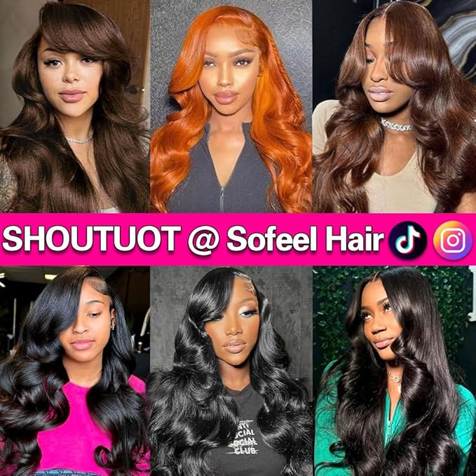 13x4 Body Wave Lace Front Wigs Human Hair Pre Plucked HD Lace Front Wigs Human Hair with Baby Hairline 200 Density Body Wave Full Frontal for Black Women Soft and Thick 20 Inch