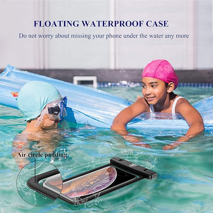 Njjex Waterproof Phone Pouch Floating Case Cellphone Dry Bag For Samsung Galaxy S25 Ultra S24 S23 S22 S21+ S20 S10 S9 Note 20 Ultra A12 A13 A14 A15 A35 A16 5G iPhone 16E 16 15 Pro Max 14 13 12 11 Xr X