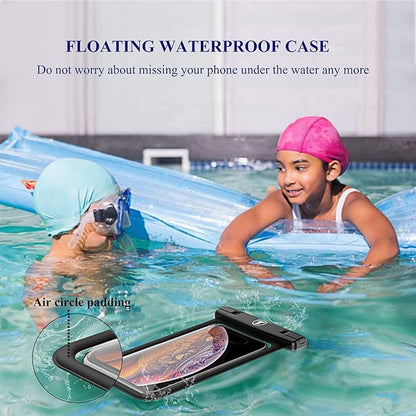 Njjex Waterproof Phone Pouch Floating Case Cellphone Dry Bag For Samsung Galaxy S25 Ultra S24 S23 S22 S21+ S20 S10 S9 Note 20 Ultra A12 A13 A14 A15 A35 A16 5G iPhone 16E 16 15 Pro Max 14 13 12 11 Xr X