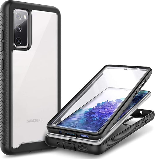 NZND for Galaxy Note 20 Phone Case with [Built-in Screen Protector], Full-Body Shockproof Protective Rugged Bumper Cover Impact Resist Case for Samsung Note 20 Black