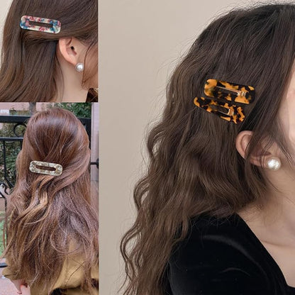 12 Pieces Acrylic Resin Marble Hair Clips Set, Decorative Pearls Hair Barrettes Sweet Decorative Bobby Pins Hairpin Headwear Hair Accessories Headwear for Women and Girls…