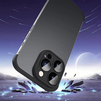 for iPhone 16 Pro Max Frameless Bumper Case with Camera Lens Protector, Slim Fit No Back No Frame Design TPU Bumper Compatible with MagSafe Excellent Heat Dissipation Minimalist (Black)