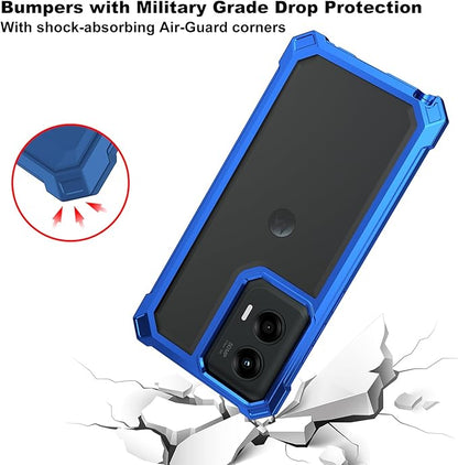 Ailiber for Motorola Moto G Stylus 5G 2024 Cell Phone Case, Motorola G Stylus 2024 Case with Screen Protector, Dual Layer Shockproof Bumper, Anti Yellowing, Slim [Scratch-Resistant]-Blue