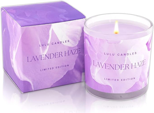 Lulu Candles | in The Clouds Collection | Lavender Haze | Spring Candle | Hand Poured in The USA | Highly Scented & Long Lasting (9 Oz. Gift Box)