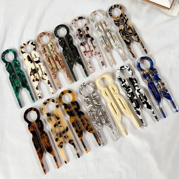 4PCS Hair Pins for Women,French Hair Pin,Lialys Hair Pins for Thin Thick Hair,2 Unique Patterns (4PCS(D))