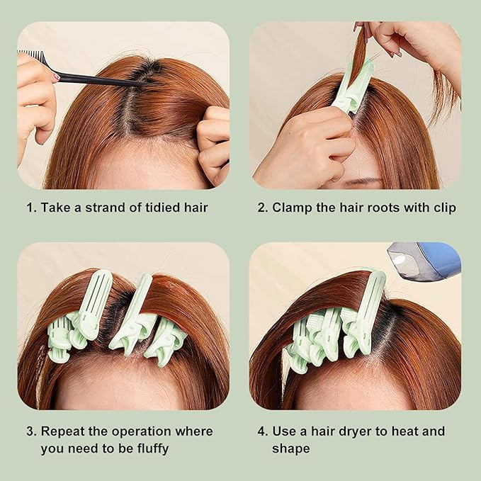 Hair Root Clips for Volume, 10Pcs Volumizing Hair Clips, Natural Fluffy Volumzing Hair Roll Clips Curlers Instant Hair Styling DIY Tools Appliances