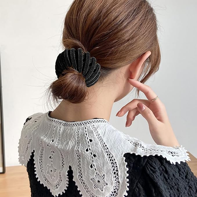 Sizobi Birds Nest Magic Hair Clip, Hair Ties Hair Clips For Women, Hair Scrunchies Hair Accessories for Women, Black 3PCS