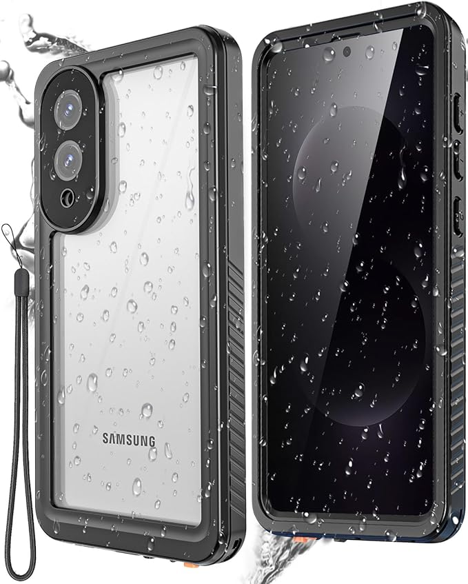 Miimall for Samsung Galaxy S25 Edge Case Waterproof,IP68 Underwater,360 Full Body Heavy Duty Protection,Built-in Lens&Screen Protector,Military Shockproof Dropproof Dustproof Case for S 25 Edge,Black