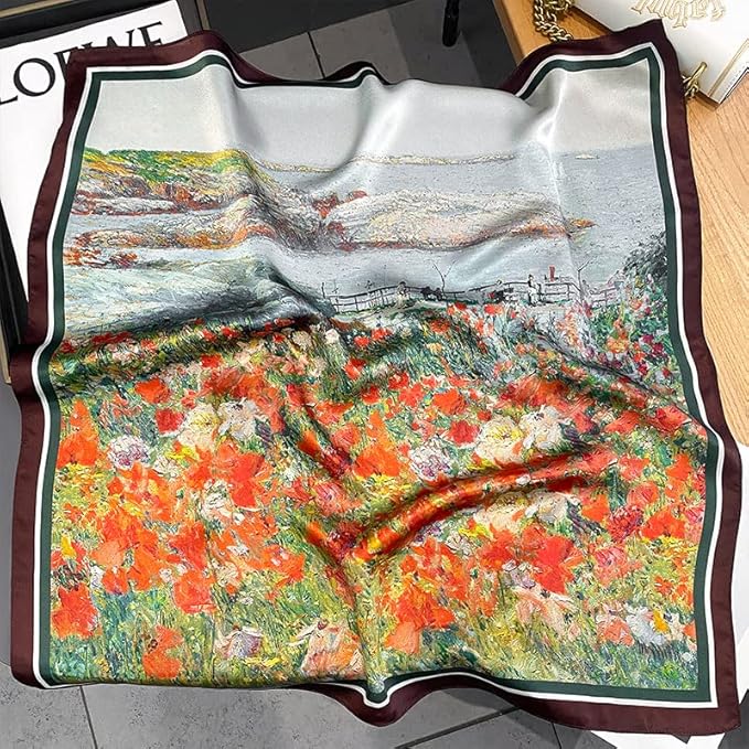 100% Pure Mulberry Silk Scarfs 26"x26" Square Scarf Women Neckerchief Headscarf hair scarf bandana Gift Packed