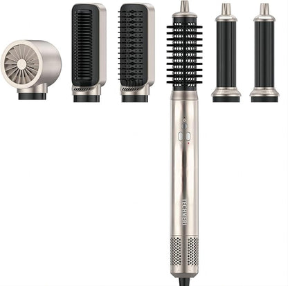 Air Styler Hair Dryer Brush - 6 in 1 Hair Styler Ionic Auto Wrap Hot Air Curler Blow Dryer Brush, 38m/s High Speed Blowout Airflow Hair Dryer Multi Styler Fast Drying Styling for Curly/Straight Hair