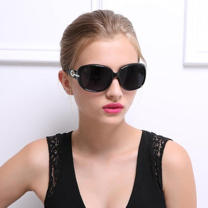 Joopin Big Womens Sunglasses Polarized Trendy Sun Glasses Large Rectangle UV Protection Rhinestone Sunnies