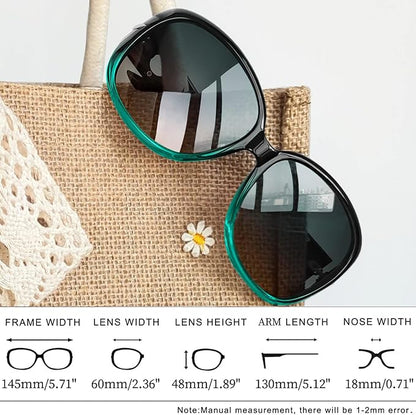 Joopin Big Womens Sunglasses Polarized Trendy Sun Glasses Large Rectangle UV Protection Rhinestone Sunnies
