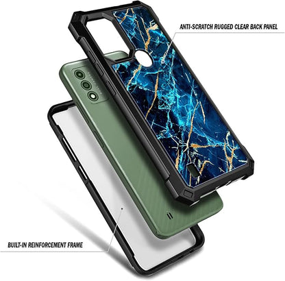 Designed for WIKO Voix Case with [Built-in Screen Protector], Full-Body Protective Shockproof Rugged Bumper Cover Phone Case for WIKO Voix U616AT (Sapphire)
