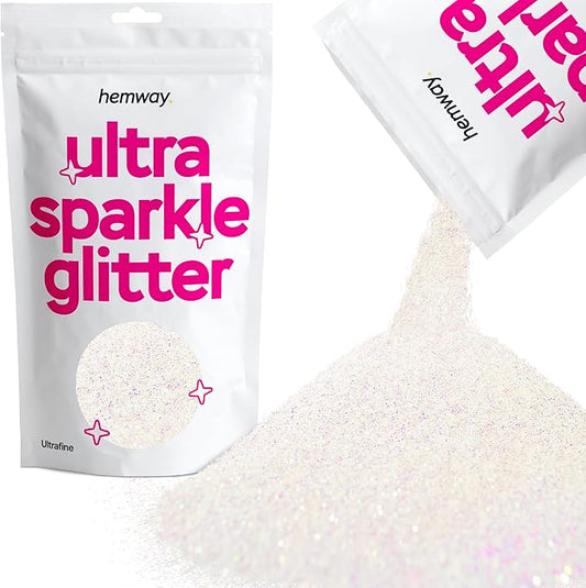 Mother of Pearl Iridescent Ultra Sparkle Glitter, Craft Glitter for Tumblers Candle Slime, Festival Body Face Nail Glitter, Glitters Powder Packs for Resin Mother of Pearl 100g / 3.5oz