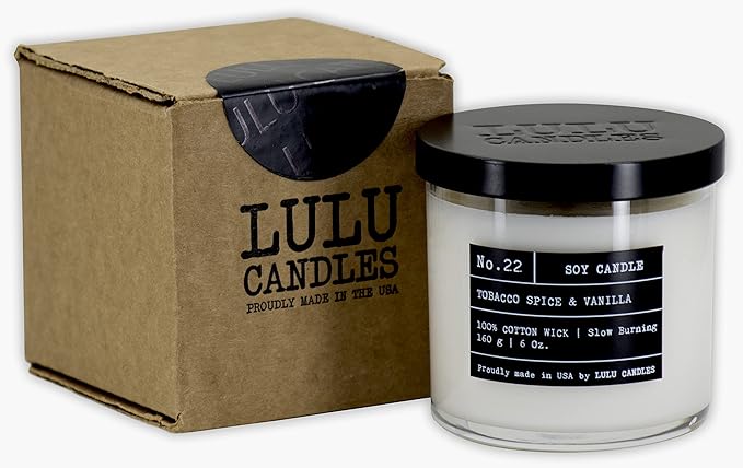Lulu Candles | Espresso Bean | Luxury Scented Soy Jar Candle | Hand Poured in The USA | Highly Scented & Long Lasting- 6 Oz.