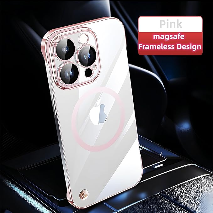 Compatible iPhone 16 Silicone Minimalist Case with Camera Lens Bumper, Frameless Design, Ultra Thin and Shockproof, Simple and Practical Impact Protection. Pink