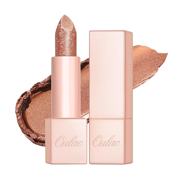 Oulac Nude Brown Lipstick for Women - Tinted Lip Balm Moisturizing, Creamy Texture, Lightweight Lip Makeup Vegan & Gluten Free, PG06 Precious Moment