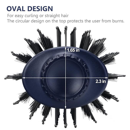 One Step Hair Dryer & Volumizing Brush, Aima Beauty Hair Styling Tool - Ceramic Straightener, Curler, Hot Air Styler & Ionic Salon Brush, Prussian Blue