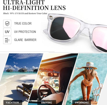 Myiaur Classic Sunglasses for Women Polarized Driving Anti-Glare UV Protection