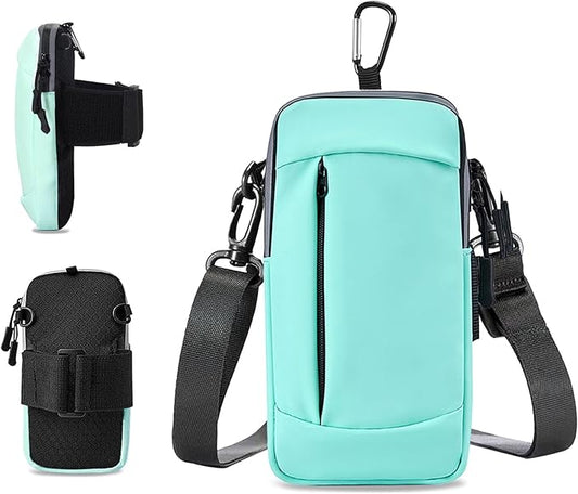 Phone Holder for Running Armband,Cell Phone Purse Crossbody for Women Men Kids,iPhone 11 12 13 14 15 Pro Max Xs Xr X 8 7 6 Plus SE Mini Galaxy Ultra S24 S23 Note Pouch Exercise Arm Bands Bag