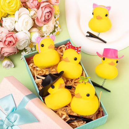 12 Pcs Duck Hair Clips, Yellow Duck Hairpin Set, Cute Duck Hair Accessories for School Home Party Props