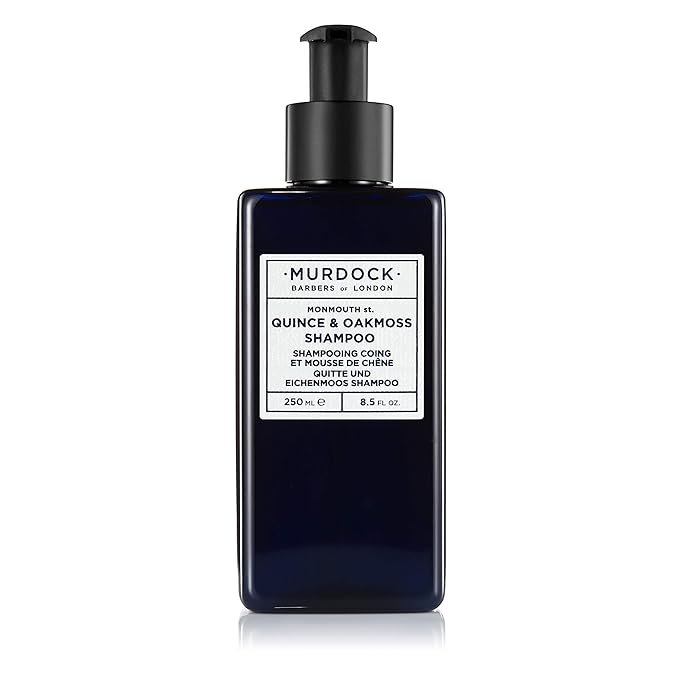 Murdock London Quince & Oakmoss Shampoo | Gentle Sulphate-Free Formula with Aloe Vera and Oat Extract | All Hair Types | Made in England | 8.5 oz