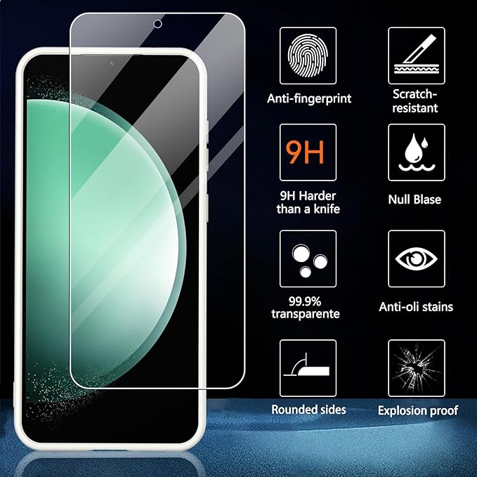 OWKEY Design for Galaxy S23 FE Case 6.4'', Magnetic Galaxy S23 FE Case for Magsafe with Screen Protector [Military-Grade Protection] Shockproof Phone Cover Slim Protective Bumper for S23 FE 5G, White