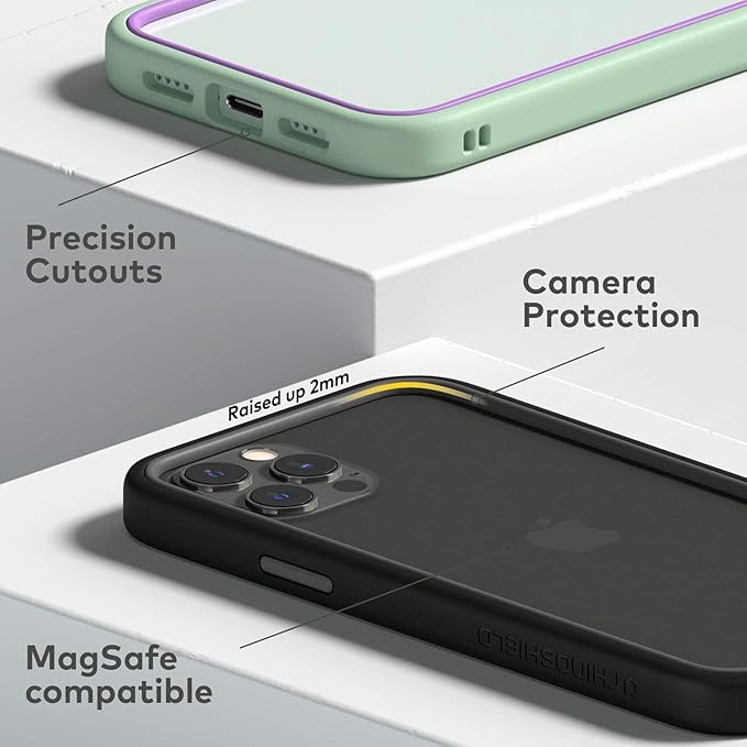 RhinoShield Bumper Case Compatible with [iPhone 12 Pro Max] | CrashGuard NX - Shock Absorbent Slim Design Protective Cover 3.5M / 11ft Drop Protection - Navy Blue