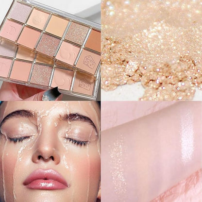 10Colors Nude Pink Rose Gold Colorful Eyeshadow Palette Makeup,Natural Neutral Highly Pigmented Eye Shadow,Naturing-Looking Long Lasting Waterproof Blendable Hypoallergenic Suitable for Beginners