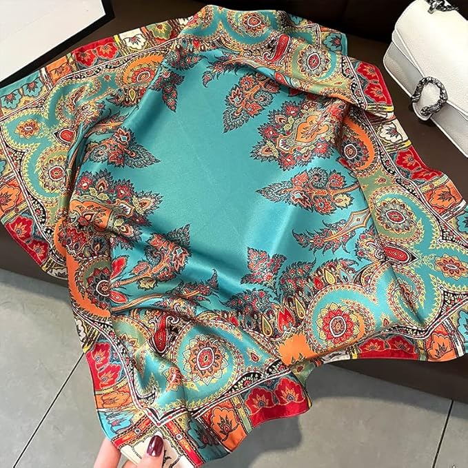 100% Pure Mulberry Silk Scarfs 26"x26" Square Scarf Women Neckerchief Headscarf hair scarf bandana Gift Packed